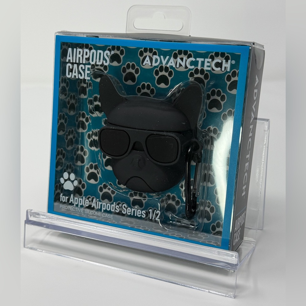 Advanctech Black Frenchie AirPods Case